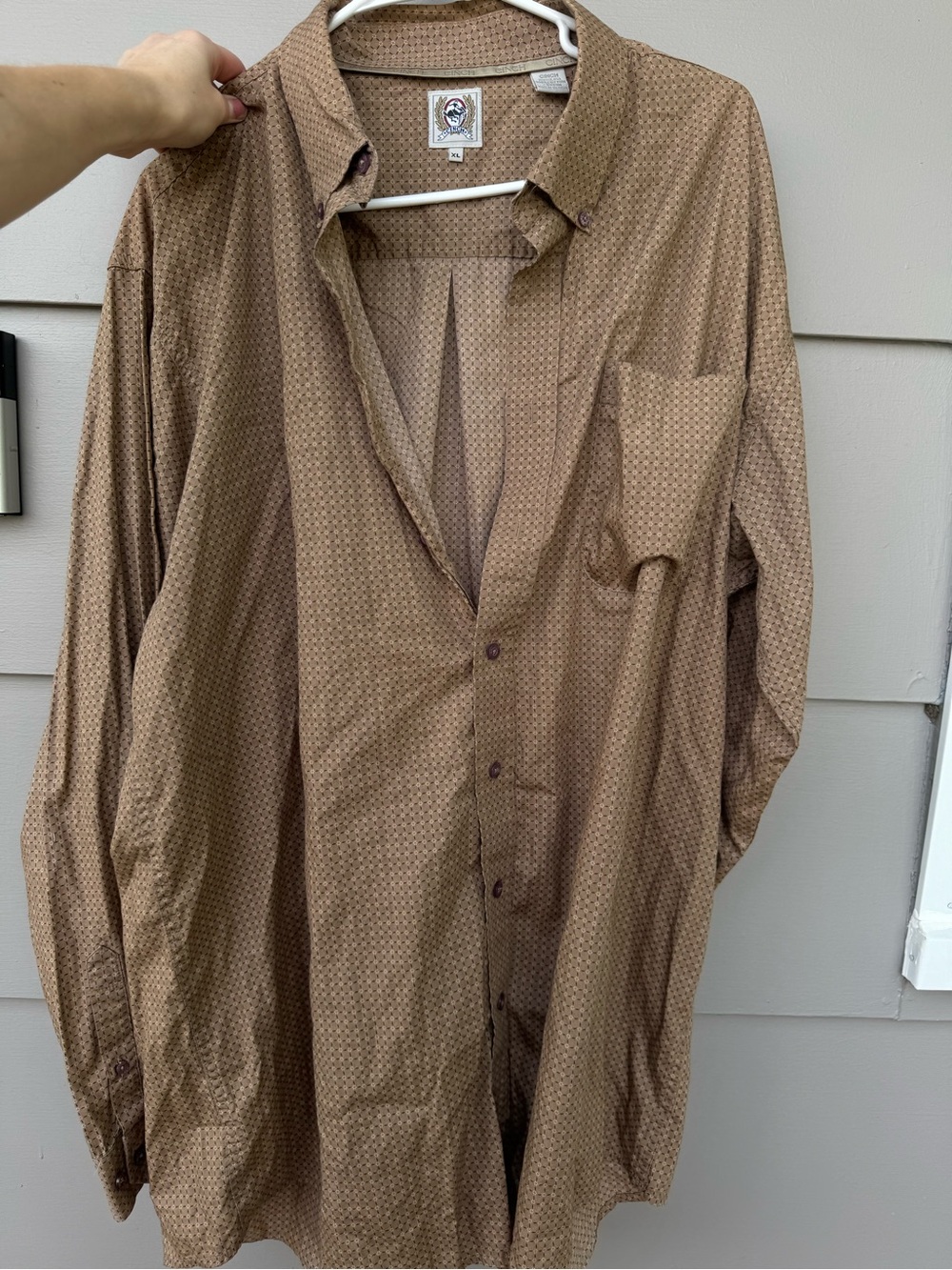 cinch Men's Long-Sleeve Button-Up Shirt Jacket in Brown